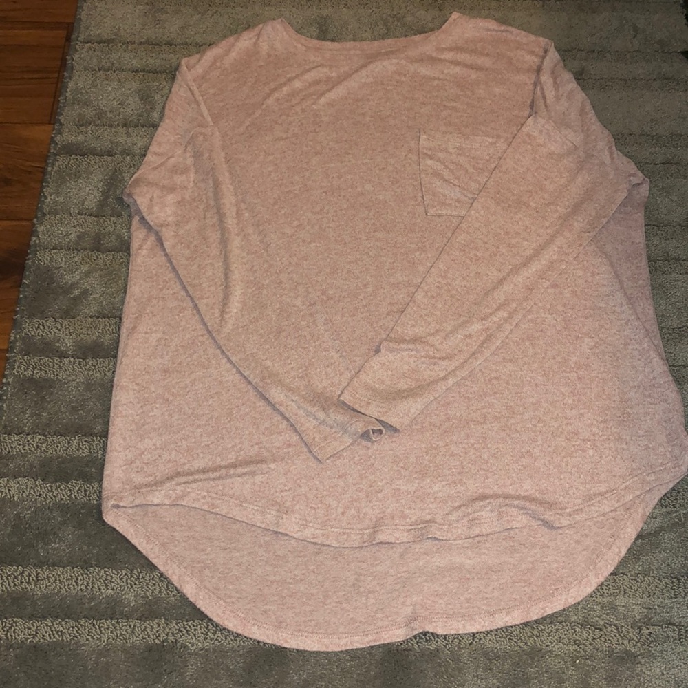 Old Navy pink oversized long sleeve shirt; womens size small